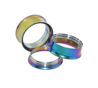 Aeici Oreille Tunnels 20mm, Ecarteur Acier Chirurgical 2 Pièce Set Ecarteur Oreilles Multicolore Cerceau Tunnel Oreille