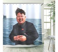 Aeiniwer C.IOPMNU Kim Jong Un Rideau de Douche avec Crochet, élégant et imperméable pour Salle de Bain 183 x 183 cm