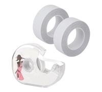 AEIOPRS 2 Pcs 5m Fashion Body Tape Double Sided Adhesive Tape for Clothing Dress Secret Bra Tape With Dispenser avec 1 découpeur