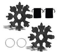 AEIOPRS 2 Pcs Outils Multifonction Flocon de Neige en Acier Inoxydable locon de Neige Portable pour Camping et Aventure en Plein Air