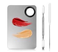 AEIOPRS 3 Pcs palette de maquillage en acier inoxydable et spatule Set Cosmétique Palette de mélange Picasso Maquillage Spatule à double tête