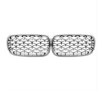 AEIOUPMMA Grille de Refroidissement de Pare-Chocs Avant chromée Meteor Diamond Center Mesh Car pour BMW X5 X6 2014-2017 51117294486 51117294485