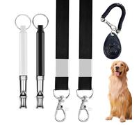 AEIXYA 1 Ensemble Sifflet Ultrason Chien, Paquets De Sifflet Chien, Sifflet Pour Chien Pour Le Rappel, Anti Aboiement, Avec Lanière（Black And White）