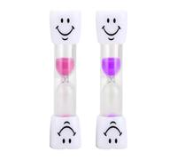 AEIXYA 2Pcs Sabliers Souriants De 3 Minutes Pour Enfants,Sablier Brossage Dents Enfant,Minuterie Multifonction Pour Le Brossage Des Dents, La Cuisine, Le Bureau Et Les Jeux