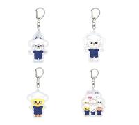 AEIXYA 4 Porte-Clés Stray Kids, Porte-Clés 3D Merch St, Porte-Clés Skzoo, Porte-Clés Acrylique Skz Pour Enfants, Accessoires Pour Sac À Dos, Stray Kids Felix