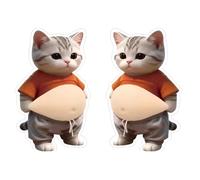 AEIXYA Autocollants 3D Pour Le Ventre Du Chat, Stickers 3D, Stickers Kawaii, Autocollants Décoratifs Pour Cahiers, Boîtes À Goûter, Gourdes, Voitures Et Réfrigérateurs