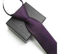 AEJHSIN Cravate Homme Cravate à fermeture éclair for homme, 48 x 7 cm, 1 200 épingles, cravate en polyester haut de gamme, rayée, couleur unie, motif floral(WE-33)