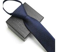 AEJHSIN Cravate Homme Cravate à fermeture éclair for homme, 48 x 7 cm, 1 200 épingles, cravate en polyester haut de gamme, rayée, couleur unie, motif floral(WE-09)