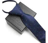 AEJHSIN Cravate Homme Cravate à fermeture éclair for homme, 48 x 7 cm, 1 200 épingles, cravate en polyester haut de gamme, rayée, couleur unie, motif floral(WE-06)