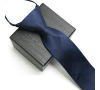 AEJHSIN Cravate Homme Cravate à fermeture éclair for homme, 48 x 7 cm, 1 200 épingles, cravate en polyester haut de gamme, rayée, couleur unie, motif floral(WE-20)