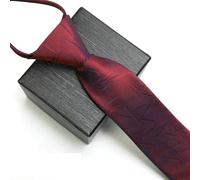 AEJHSIN Cravate Homme Cravate à fermeture éclair for homme, 48 x 7 cm, 1 200 épingles, cravate en polyester haut de gamme, rayée, couleur unie, motif floral(WE-31)