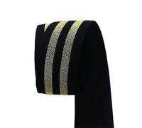 AEJHSIN Elastique Couture 40mm Striped Elastic Band 1m 2m 3m 5m 10m 20m Garment Decoration Accessories Sewing Supplies(Black gold2,2 Meter)
