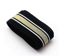 AEJHSIN Elastique Couture 40mm Striped Elastic Band 1m 2m 3m 5m 10m 20m Garment Decoration Accessories Sewing Supplies(Black gold1,1 Meter)