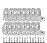 AEJHSIN Equerre Metal 1 à 50 pièces de Fixations Angle Droit 90 degrés en Acier Inoxydable avec vis for Meubles Bois(20 Set)