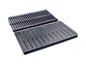 AEJHSIN Grilles de Drainage Grille de Drainage des égouts en résine Plastique, gouttière, Couverture puits, d'égout, Style Trou Rond(Size 490X200X40mm)