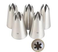 AEJHSIN Piping Nozzle 5pcs/Set Large Icing Piping Nozzles for Decorating Cake Baking Cookie Cupcake Nozzle Stainless Steel Pastry Tips(1B-5pcs)