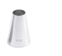 AEJHSIN Piping Nozzle Multi-Size Large Size Round Piping Nozzle Cake Cream Pastry Tools Stainless Steel Icing Tips for Cupcake Decorating 5pc(R18L-5pc)