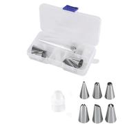 AEJHSIN Piping Nozzle Pastry Socket Cake Nozzles for Confectionery Professional Set Icing Cream Piping Tips Cookies Cupcake Decorating Tool(10 Pcs with Box A)