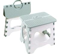 AEJHSIN Tabourets pliants Foldable Step Stool for Home | Plastic Stool with Anti-Slip Treads for Kitchen and Bathroom(Green-1pc)