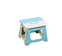 AEJHSIN Tabourets pliants Portable Folding Step Stool with Built-in Handle | PP Plastic Seat for Home Camping and Travel(BLUE L)