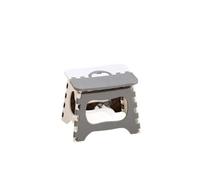 AEJHSIN Tabourets pliants Portable Folding Step Stool with Built-in Handle | PP Plastic Seat for Home Camping and Travel(Grey S)