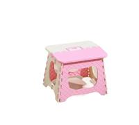 AEJHSIN Tabourets pliants Portable Folding Step Stool with Built-in Handle | PP Plastic Seat for Home Camping and Travel(Pink L)