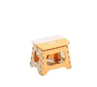 AEJHSIN Tabourets pliants Portable Folding Step Stool with Built-in Handle | PP Plastic Seat for Home Camping and Travel(Yellow S)