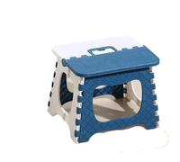 AEJHSIN Tabourets pliants Portable Folding Step Stool with Built-in Handle | PP Plastic Seat for Home Camping and Travel(Dark BLUE L)