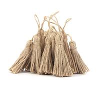 AEKAO Lot de 30 pompons en jute naturelle pour perles de bois, décorations de Noël (13,7 cm)