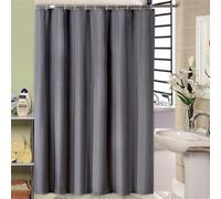 AEKDCL Gris foncé Rideau Douche Polyester, Rideau de Douche Anti Moisissure Simple Imperméable Rideau Baignoire Salle de Bain Lavable en Machine, 3D Salle de Bain Rideau Décor 200x210cm/79x83in(WxH)