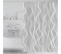 AEKDCL Rideaux de Douche Séchage Rapide Lignes Polyester Imperméable et Anti-Moisissure Tissu Lavable en Machine Salle de Bain Douches Couverture pour Chambre Humide D’hôtel 90x220cm/35x87in(WxH)