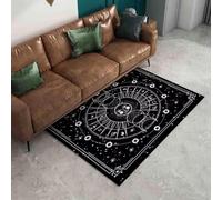 AEKDCL Tapis bohème céleste - 160 x 230 cm - Antidérapant - Doux - Super absorbant - Pour chambre à coucher, salon, chambre d'amis, salon, salle de réunion