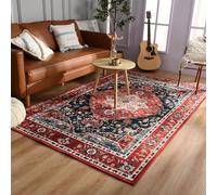 AEKDCL Tapis d'intérieur doux de collection turque pour salon, salle à manger, bureau, ferme, décoration d'intérieur - 50 x 80 cm (l x L) - Rouge vif