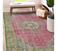 AEKDCL Tapis d'intérieur doux de la collection turque - Pour salon, salle à manger, bureau, ferme, décoration d'intérieur - Fuchsia - 50 x 80 cm