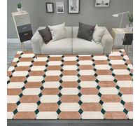 AEKDCL Tapis lavable pour enfants - 60 x 90 cm (l x L) - Antidérapant - Moderne - Doux - Pour salon, salle de jeux, salle de classe, chambre à coucher, salle à manger, chambre d'enfant - Marron et