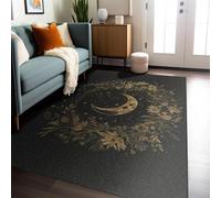 AEKDCL Tapis moderne bohème - Phase de lune - 70 x 120 cm - Antidérapant - Doux - Super absorbant - Pour chambre à coucher, salon, chambre d'amis, salon, salle de réunion