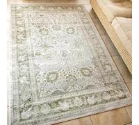 AEKDCL Tapis vintage à poils longs doux et antidérapant facile à nettoyer et durable - Pour salon, salle à manger, chambre à coucher, bureau - Blanc - 80 x 120 cm