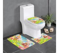 AEKGOHP Candy Land Lot de 3 tapis de sol antidérapants et durables pour salle de bain