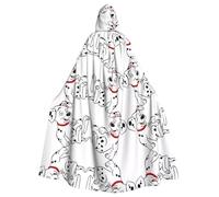 AEKGOHP Cape à capuche pour adulte avec imprimé dalmatien mignon pour homme et femme