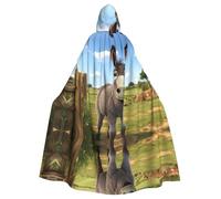 AEKGOHP Cape à capuche pour homme et femme avec imprimé âne mignon pour Halloween