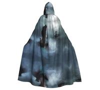 AEKGOHP Cape à capuche pour homme et femme Motif sirène et bateau pirate sur mer