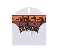 AEKGOHP Carte de vœux blanche africaine avec imprimé tribal pour fête d'anniversaire festive