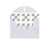 AEKGOHP Carte de vœux blanche avec étoiles de l'Est - Imprimée pour fête d'anniversaire festive