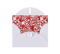 AEKGOHP Carte de vœux blanche avec imprimé sucre d'orge pour fête d'anniversaire festive