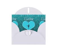 AEKGOHP Carte de vœux blanche avec inscription « I Love Gymnastics » pour fête d'anniversaire festive