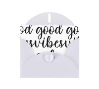 AEKGOHP Carte de vœux blanche Good Vibes Only Prints for Festive Birthday Party Invitation