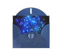 AEKGOHP Carte de vœux bleue avec étoiles brillantes imprimées pour fête d'anniversaire festive