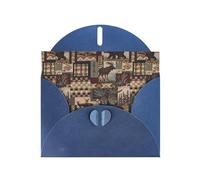 AEKGOHP Carte de vœux bleue avec imprimé cerf pour fête d'anniversaire festive