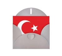 AEKGOHP Carte de vœux grise avec drapeau de la Turquie pour une fête d'anniversaire festive