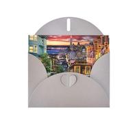 AEKGOHP Carte de vœux grise avec impression San Francisco pour fête d'anniversaire festive